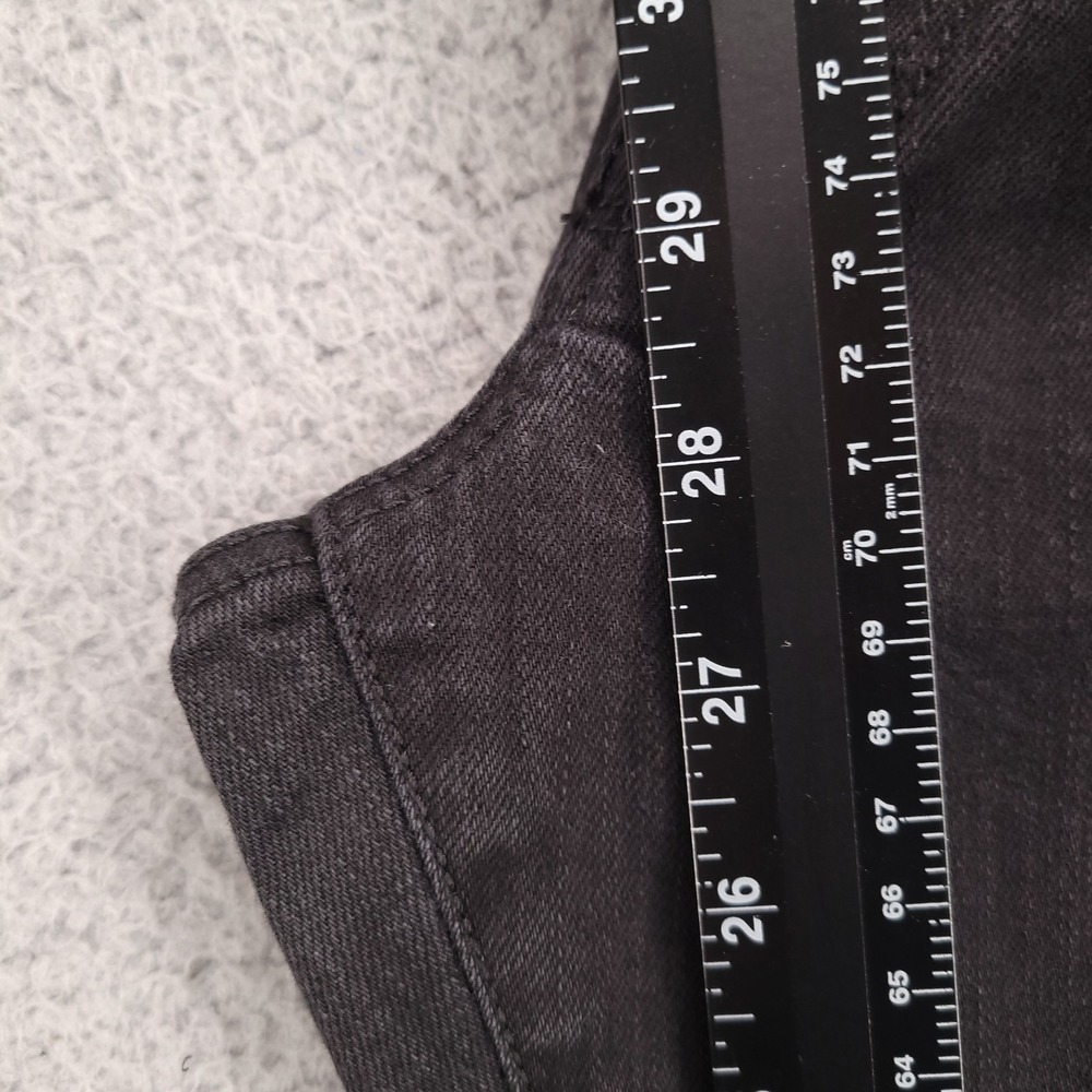 6397 Jeans Womens 27 Faded Black Mini Skinny Relaxed Fit‎ Denim NP042 Italy - Picture 14 of 15